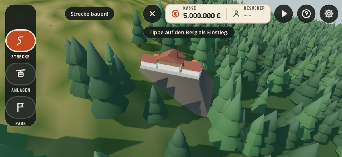 A restaurant with two extensions on the slope
